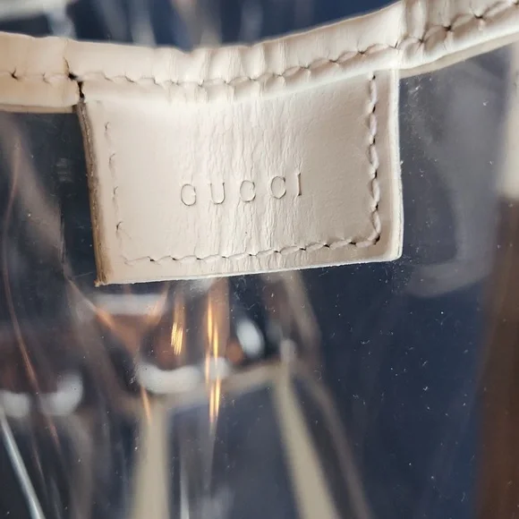 Gucci Leather Vintage Handbag w/clear tote - Picture 17 of 17